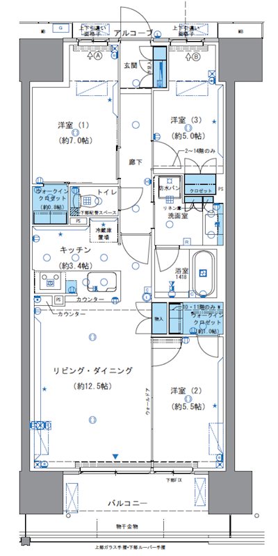 ブランシエラ浜松ザ・レジデンス（1406） 間取り図