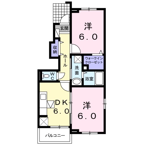 ホワイトルーム寺脇Ａ 間取り図
