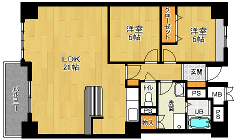 パークビュー四ツ池 間取り図