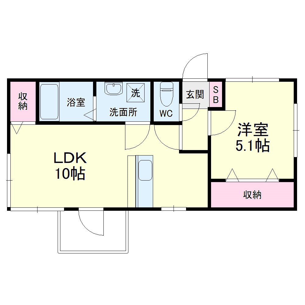 半田ビレッジ５号棟 間取り図