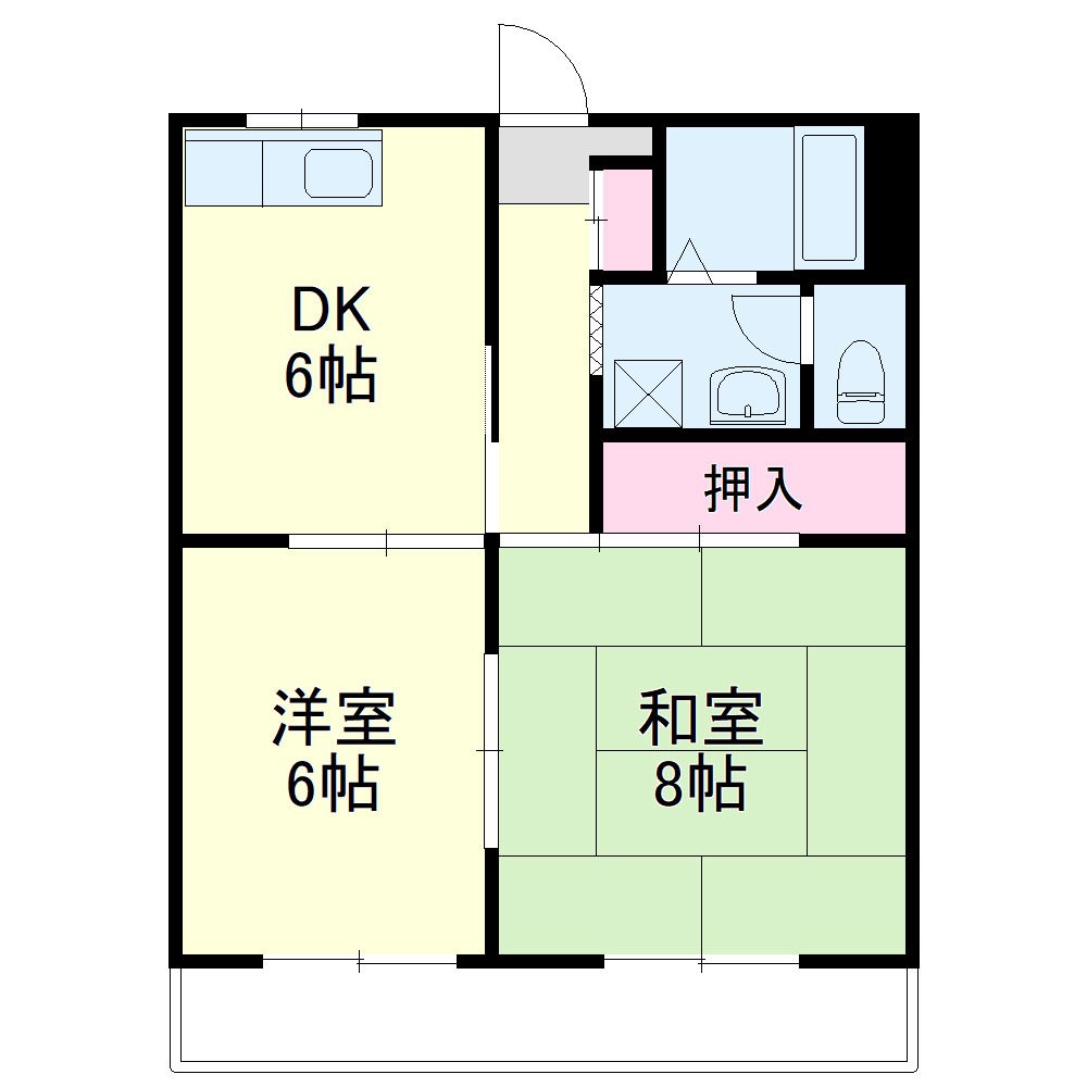 メゾンニューヴィレッジⅠ 間取り図