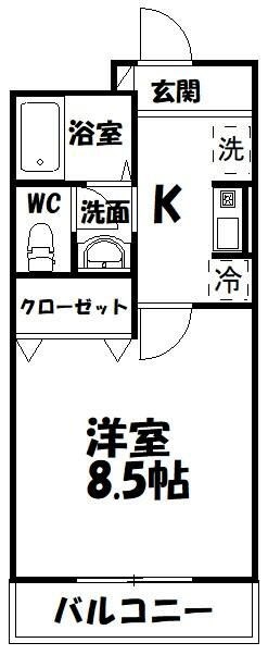 マンションあすか 間取り図