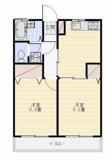 ビバリーハウス和合D 間取り図