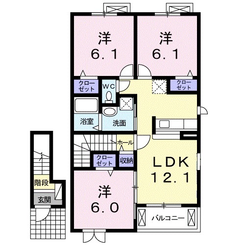 ハイバリー 間取り図