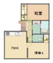 フレグランス西山 間取り図