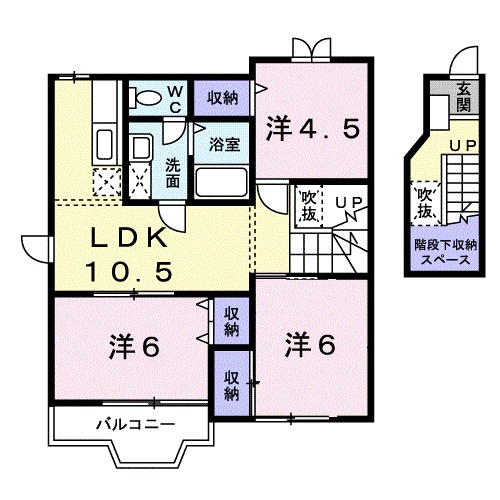 ソレアードＭ 間取り図