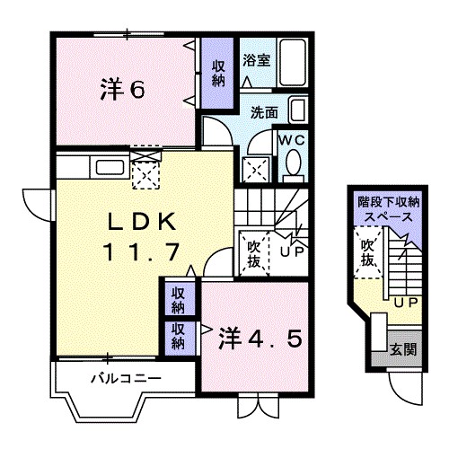 サニーフォレストＢ 間取り図