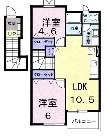 メゾン　シャンティ　Ｂ 間取り図