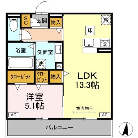D-Hills龍禅寺Ⅱ 間取り図