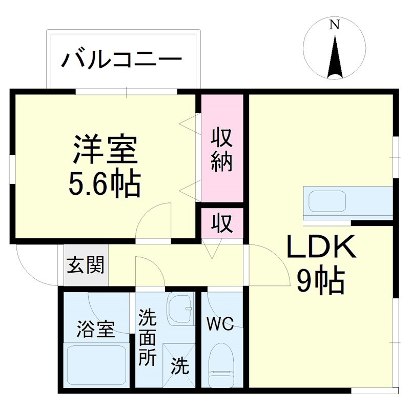 半田ビレッジ５号棟 間取り図