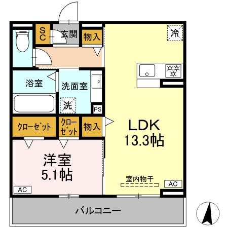 D-Hills龍禅寺Ⅱ 間取り図