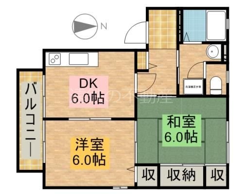 フレグランス茜Ａ・Ｂ 間取り図