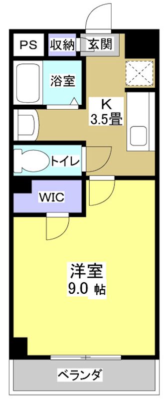 グランドソレーユ大瀬 203号室 間取り