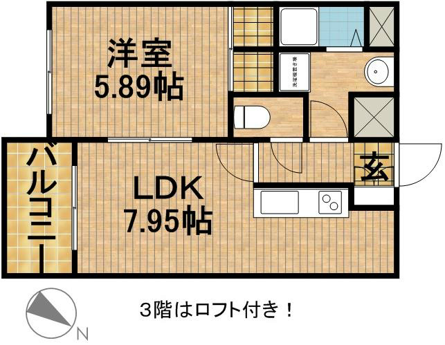 シャンツェ富塚 間取り図