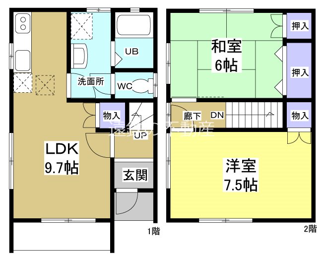 安松町鈴木貸家 間取り図