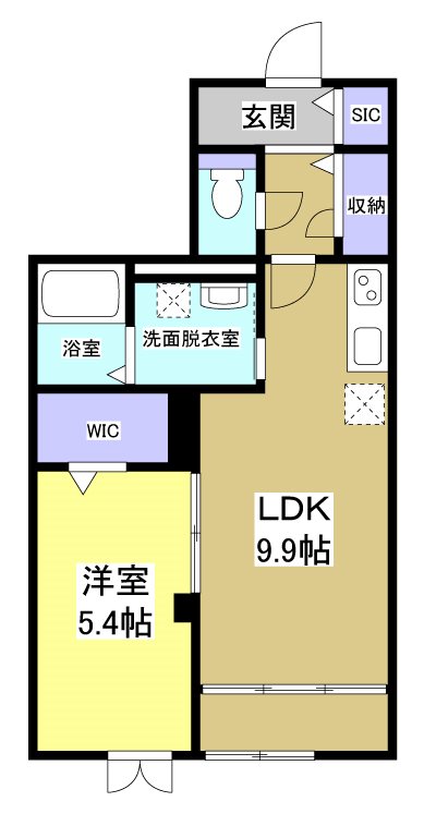 ペルラノアール 102号室 間取り