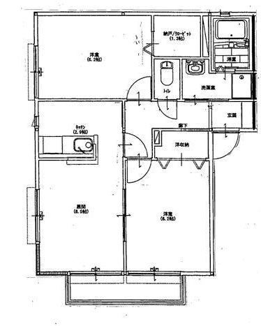 グランプリエA 間取り図