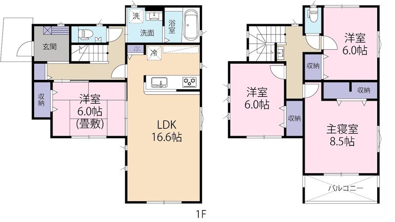 三島町貸家 間取り図