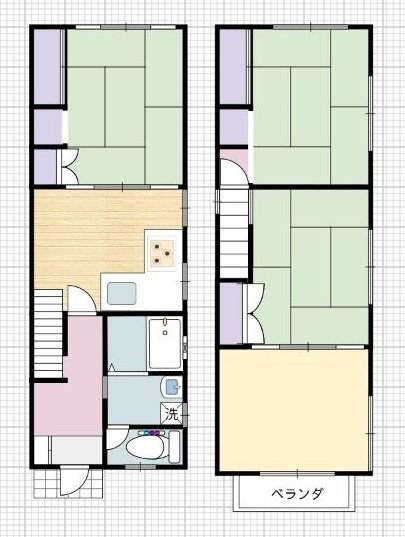 紺屋町貸家 間取り図