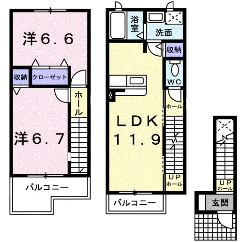 ウエストパレスⅡ 間取り図