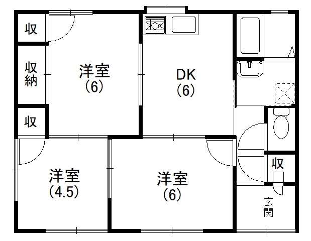 楊子町貸家 間取り図