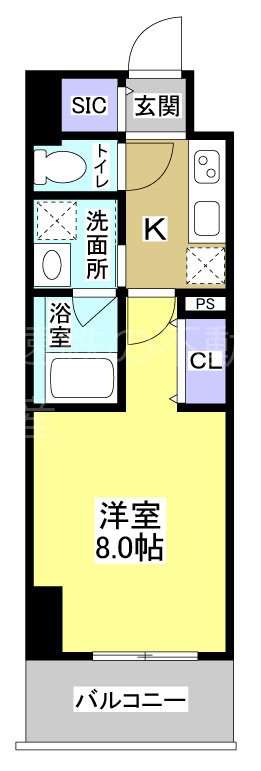 Central　S　砂山町 間取り図