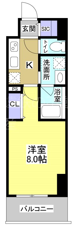 Central　S　砂山町 間取り図