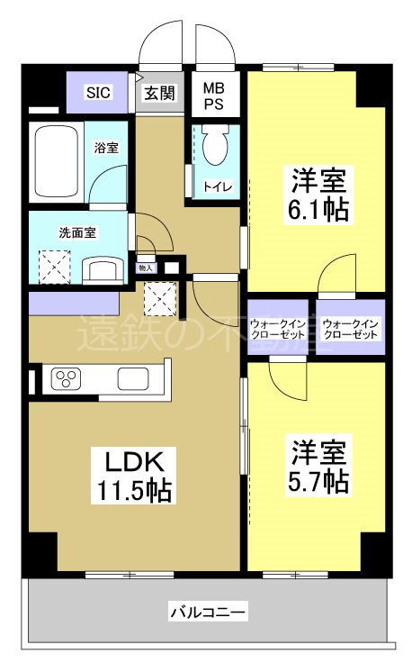 Central　S　砂山町 間取り図