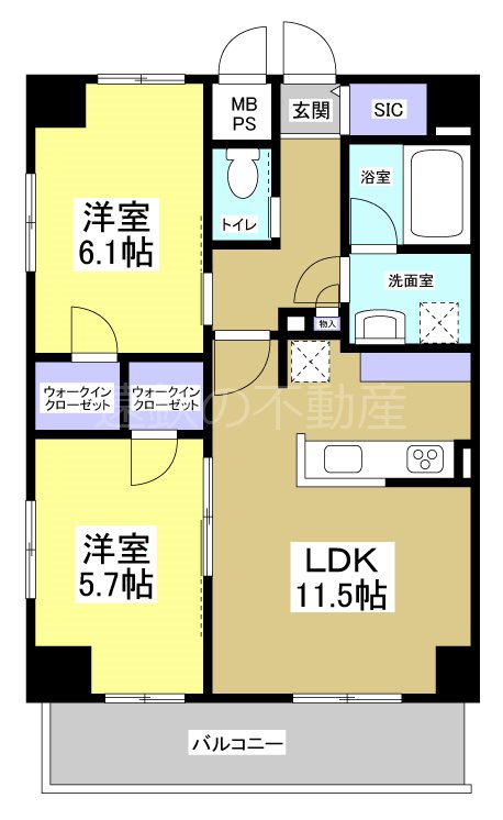 Central　S　砂山町 間取り図