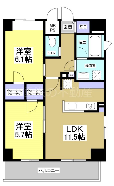 Central　S　砂山町 間取り図