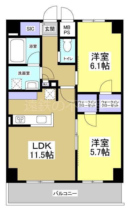 Central　S　砂山町 間取り図
