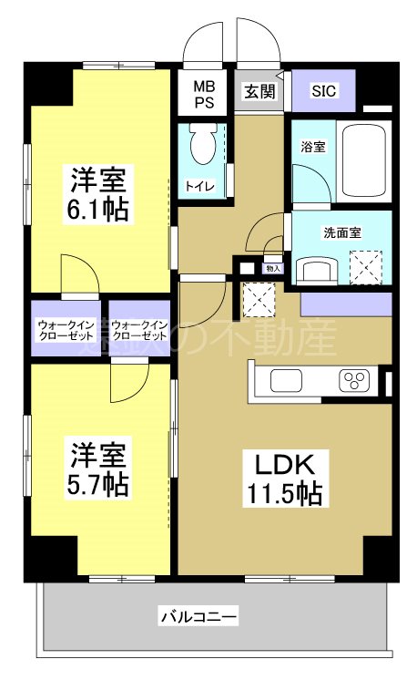 Central　S　砂山町 間取り図