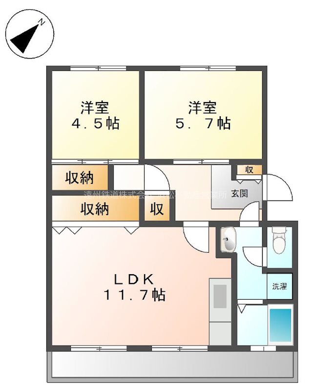 永田マンション 301号室 間取り