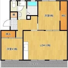 コーポラス三輪Ⅱ 間取り図