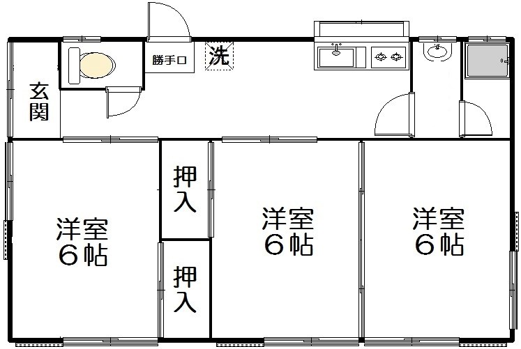 安間借家 間取り図
