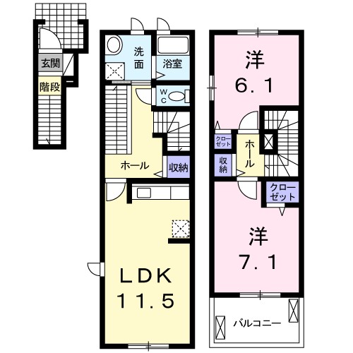 ソレイユⅡ 間取り図