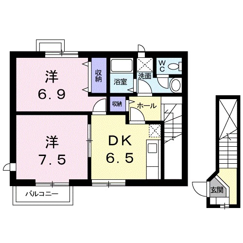 ＬＩＴＴＬＥ　ＫＯＨＯＫＵ 間取り図