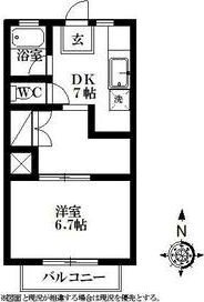 シティハイムポプラ 間取り図