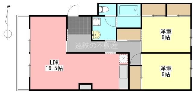 南平台マンション 間取り図