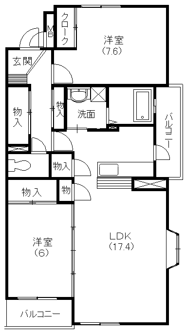 コモドシャトー 間取り図