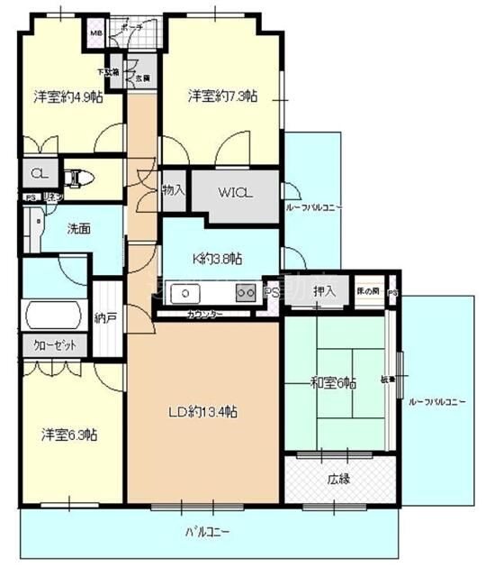 ブライトタウン新津(704) 間取り図