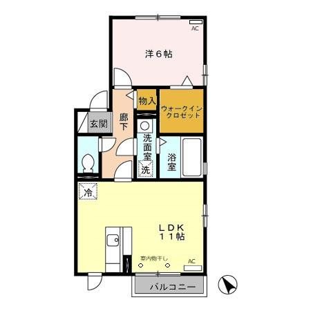 ブランシェB 201号室 間取り