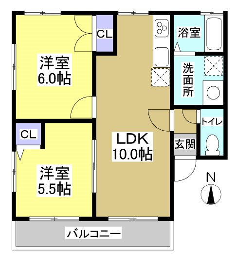 ボヌールB 間取り図