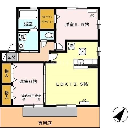 リビングタウンヴェルードB 間取り図