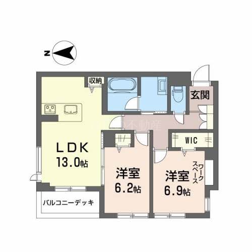 クラルテ早出町 間取り図