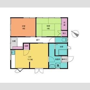 西貝塚平屋 間取り図