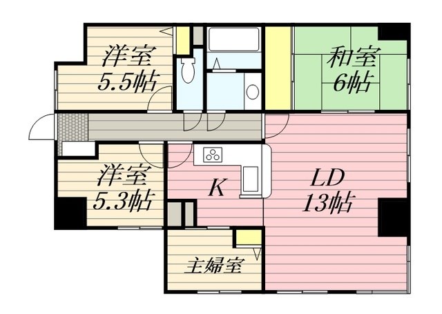 リアライズ城北 間取り図
