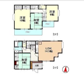 入野町16109-9一戸建 間取り図