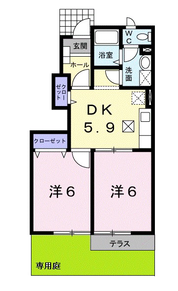グランシャリオＢ 間取り図