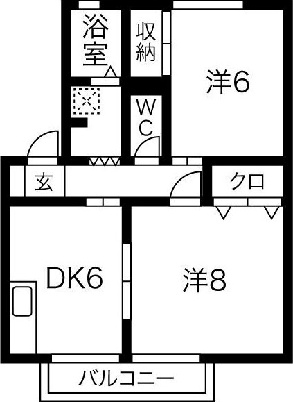 スカイハイツC 間取り図